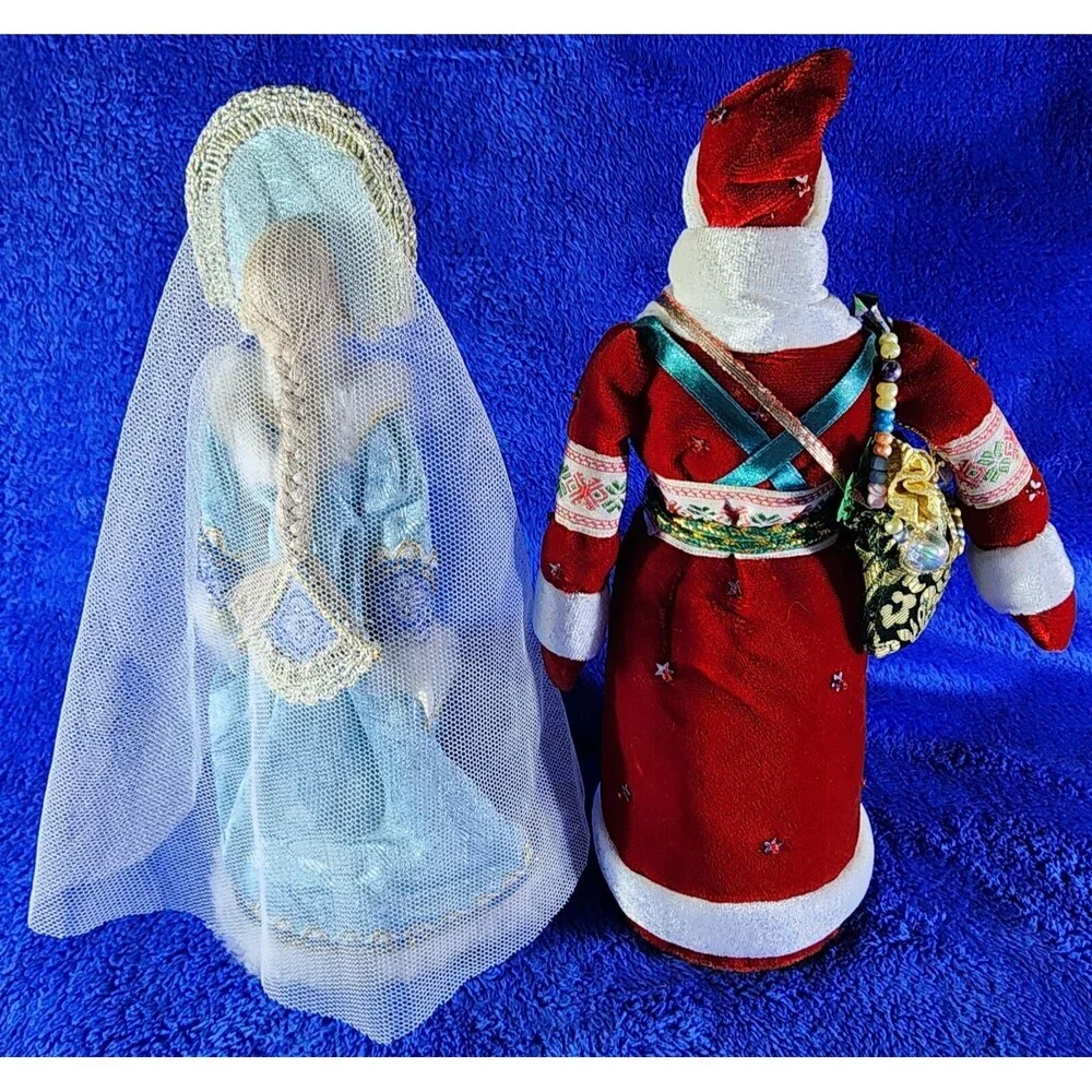 Vintage Russian Christmas~D'yed Moroz “Father Frost” & Snegurochka “Snow Maiden”